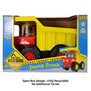 The Big Dig Dump Truck in the retail box on a white background